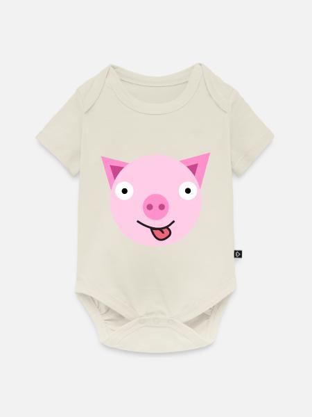 piggy - Baby Premium Kurzarmbody - Naturweiß