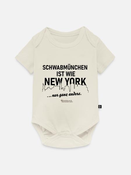 Schwabmünchen - Baby Premium Kurzarmbody - Naturweiß