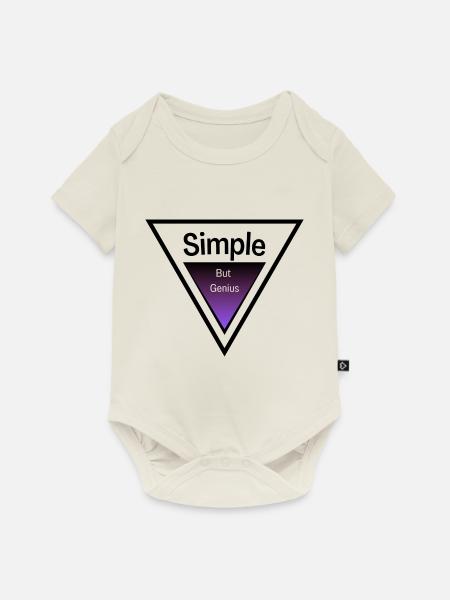 Simple but genius - Baby Premium Kurzarmbody - Naturweiß