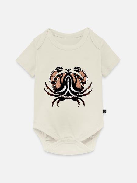 Krebs - Baby Premium Kurzarmbody - Naturweiß