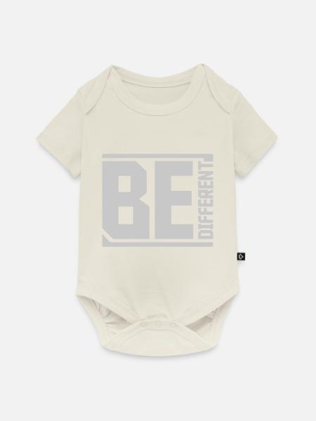 Be different Logo Design - Baby Premium Kurzarmbody - Naturweiß