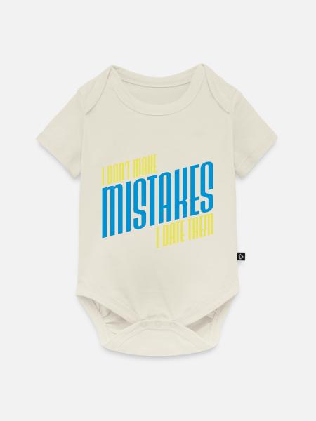 Date Mistakes Zitat Logo - Baby Premium Kurzarmbody - Naturweiß