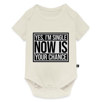 célibataire maintenant votre chance - Body à manches courtes Premium Bébé - blanc cassé - Devant