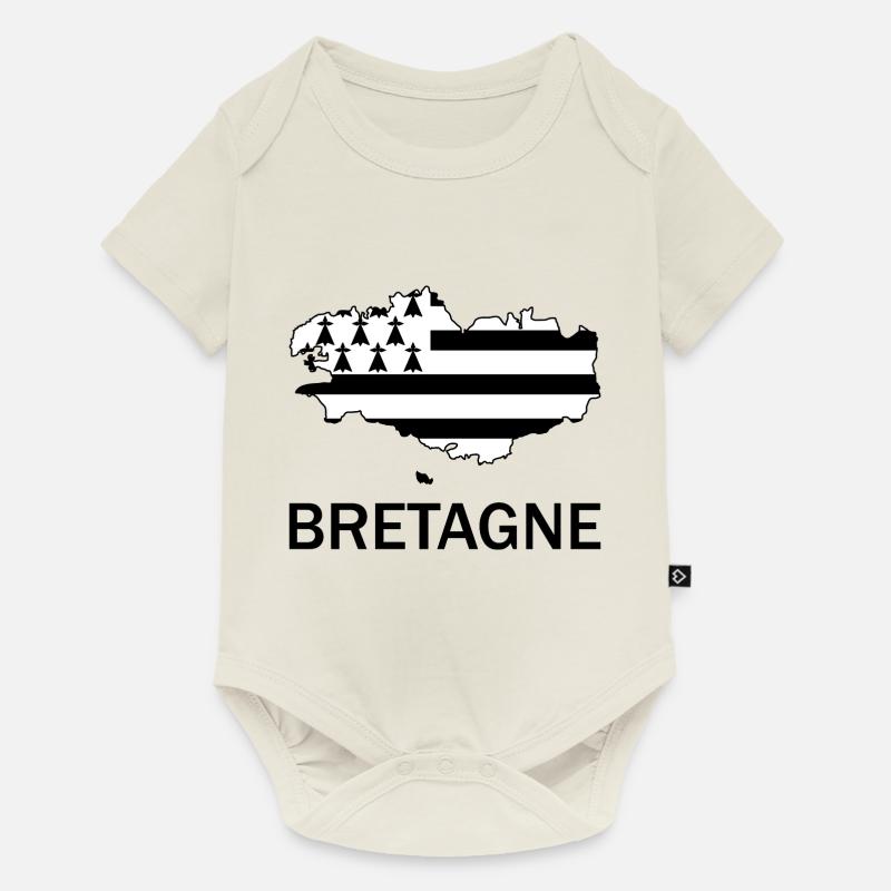 Bretagne - Body à manches courtes Premium Bébé - blanc cassé