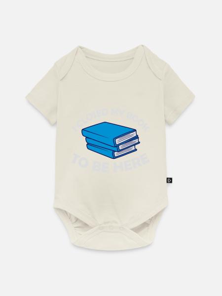 I closed my book - Baby Premium Kurzarmbody - Naturweiß