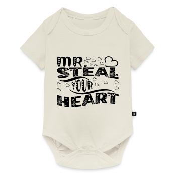 Mr Steal your Heart - Baby Premium short-sleeve bodysuit - off white - Front