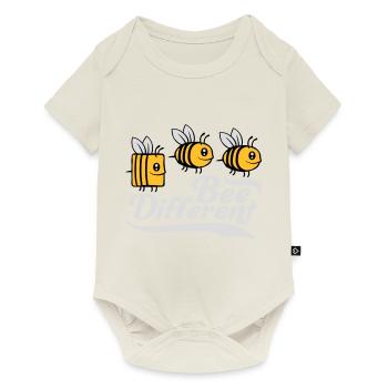 bee different saying quote - Baby Premium short-sleeve bodysuit - off white - Front