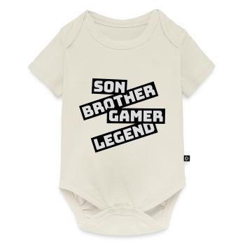 Fils Frère Gamer Légende - Body à manches courtes Premium Bébé - blanc cassé - Devant
