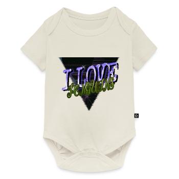 bday cute penguin sayings emperor awesome funny - Baby Premium Kurzarmbody - Naturweiß - Vorne