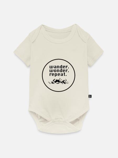 wander.wonder.repeat - Baby Premium Kurzarmbody - Naturweiß