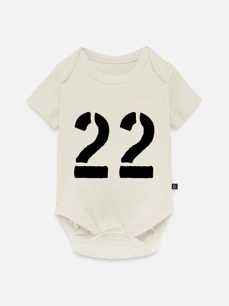 22 - Baby Premium Kurzarmbody - Naturweiß
