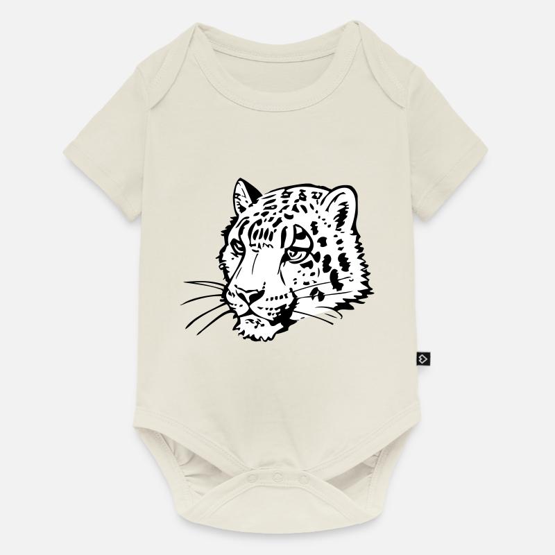 Snow leopard in comic handle - Baby Premium short-sleeve bodysuit - off white