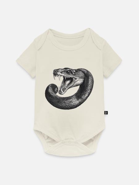 Snake - Baby Premium Kurzarmbody - Naturweiß