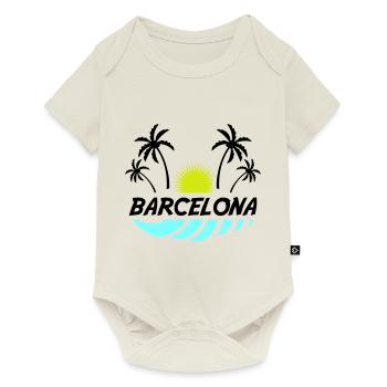 Barcelone - Body à manches courtes Premium Bébé - blanc cassé - Devant
