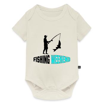 fishing weekend 002 - Baby Premium short-sleeve bodysuit - off white - Front