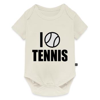 I love Tennis - Baby Premium short-sleeve bodysuit - off white - Front