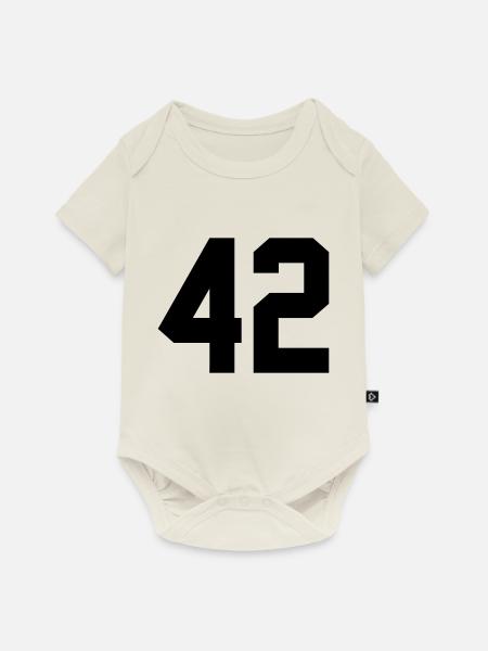 42 - Baby Premium Kurzarmbody - Naturweiß