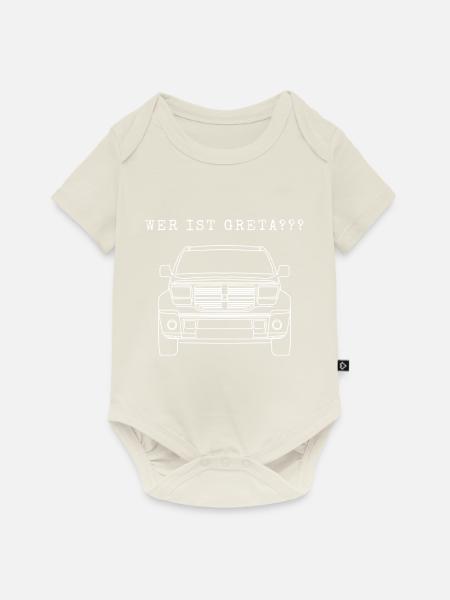 Wer ist Greta - Baby Premium Kurzarmbody - Naturweiß