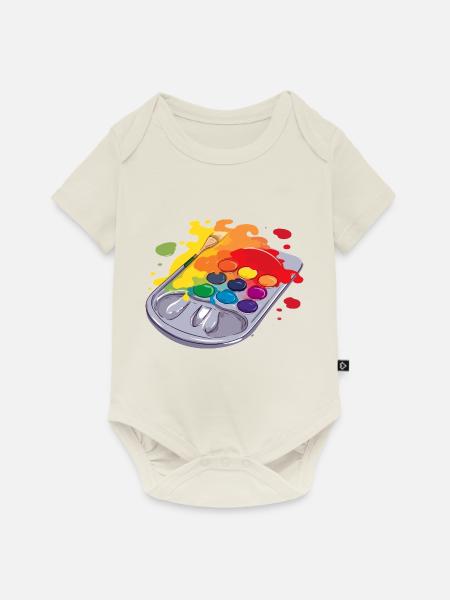Farbpalette Nr. 2 - Baby Premium Kurzarmbody - Naturweiß