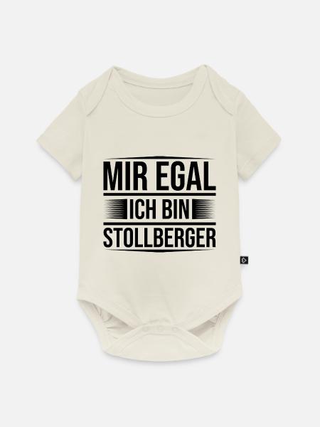 Stollberg mir egal - Baby Premium Kurzarmbody - Naturweiß
