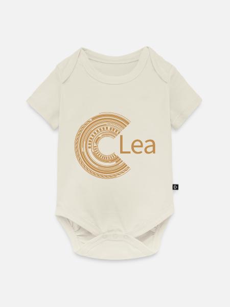 Für Lea - Baby Premium Kurzarmbody - Naturweiß