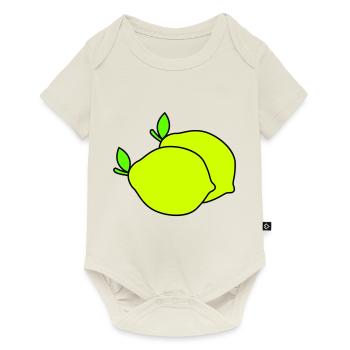 zitronen - Baby Premium Kurzarmbody - Naturweiß - Vorne