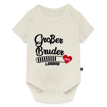großer bruder loading 2024 - Baby Premium Kurzarmbody - Naturweiß - Vorne