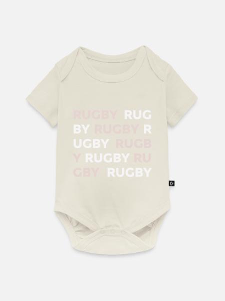 RUGBY - Baby Premium Kurzarmbody - Naturweiß