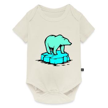 ours blanc - Body à manches courtes Premium Bébé - blanc cassé - Devant