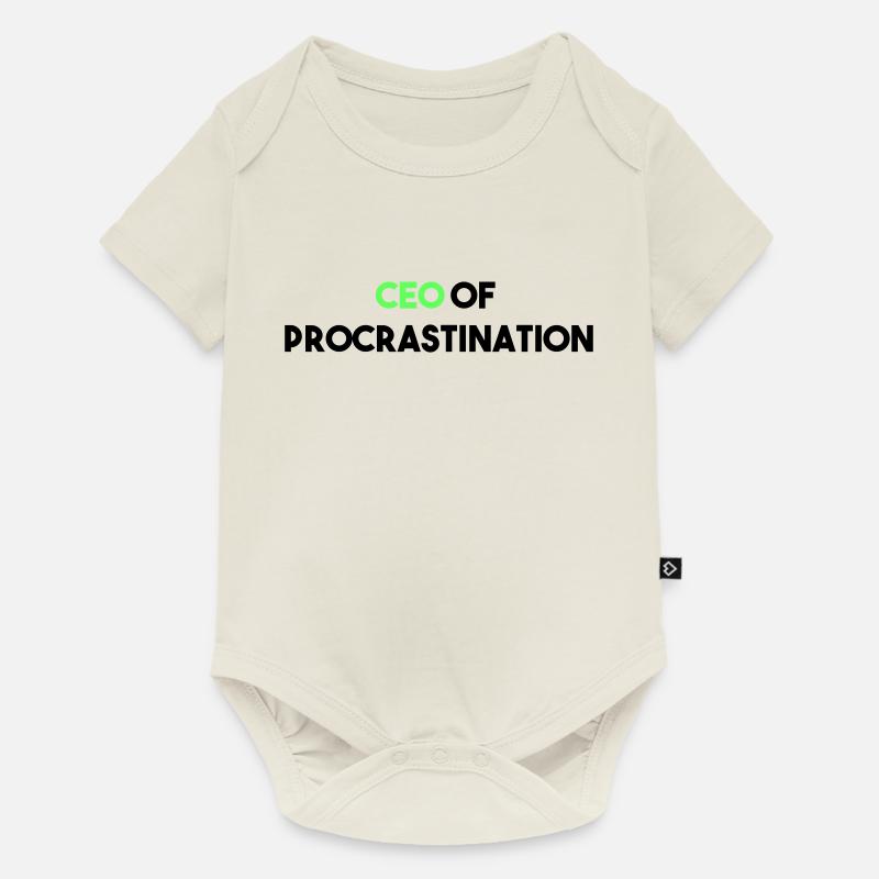 PDG DE LA PROCRASTINATION - Body à manches courtes Premium Bébé - blanc cassé