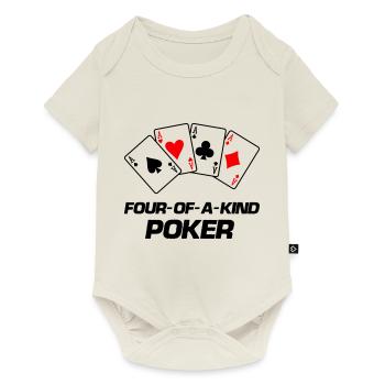 poker four of a kind - Baby Premium short-sleeve bodysuit - off white - Front
