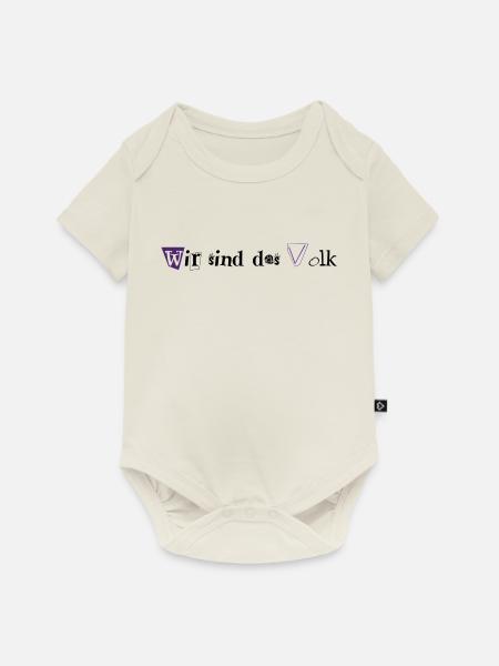 Wir sind das Volk - Baby Premium Kurzarmbody - Naturweiß