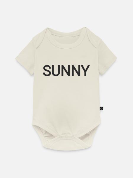 Sunny - Baby Premium Kurzarmbody - Naturweiß