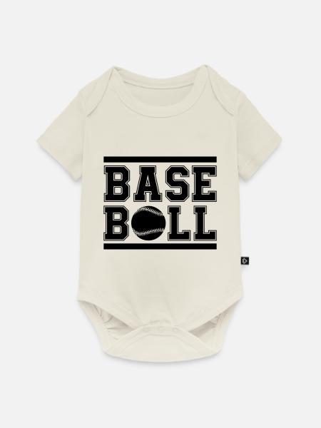 baseball - Baby Premium Kurzarmbody - Naturweiß