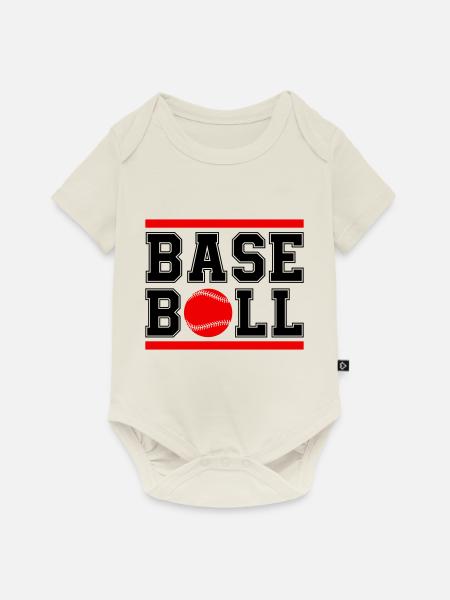 baseball 1 - Baby Premium Kurzarmbody - Naturweiß