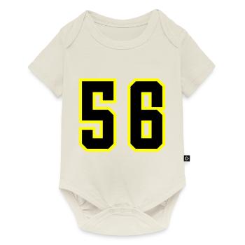 56 Number Leotard - Baby Premium short-sleeve bodysuit - off white - Front