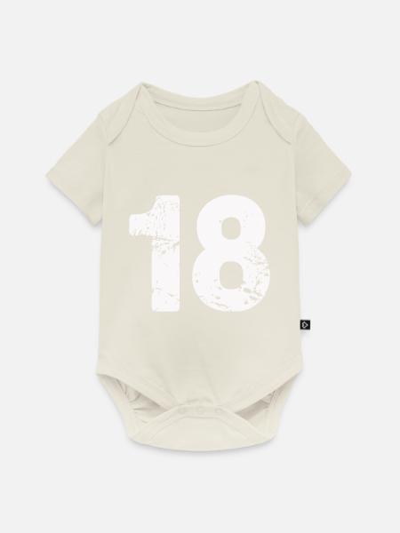 18 - Baby Premium Kurzarmbody - Naturweiß