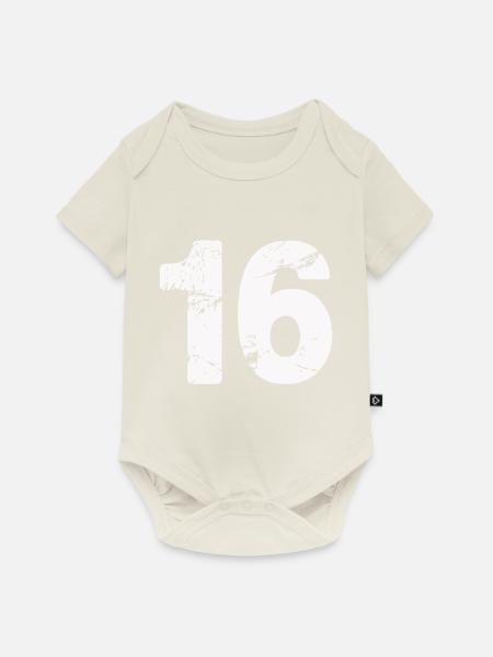 16 - Baby Premium Kurzarmbody - Naturweiß