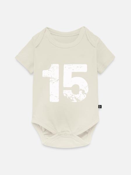 15 - Baby Premium Kurzarmbody - Naturweiß