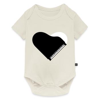 I Love Piano Piano Heart Music Instrument Love - Baby Premium short-sleeve bodysuit - off white - Front