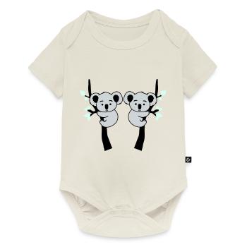 koalabär comic baum 2 - Baby Premium Kurzarmbody - Naturweiß - Vorne