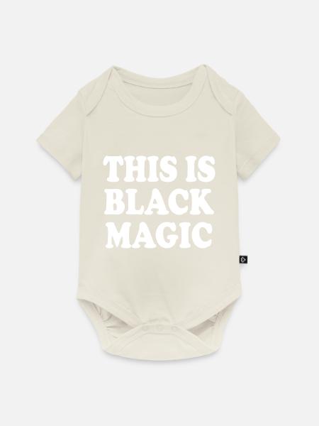 this is black magic - Baby Premium Kurzarmbody - Naturweiß