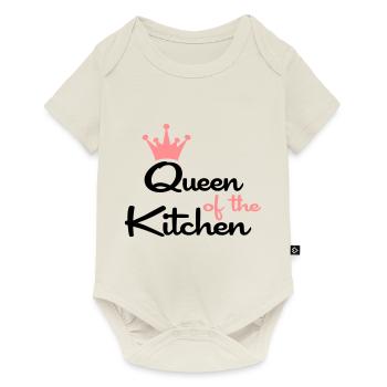 T-shirts pour les femmes qui aiment cuisiner - Body à manches courtes Premium Bébé - blanc cassé - Devant