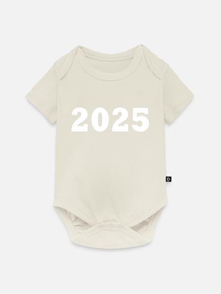 2025 - Baby Premium Kurzarmbody - Naturweiß