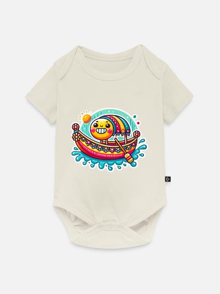 spreekahn - Baby Premium Kurzarmbody - Naturweiß