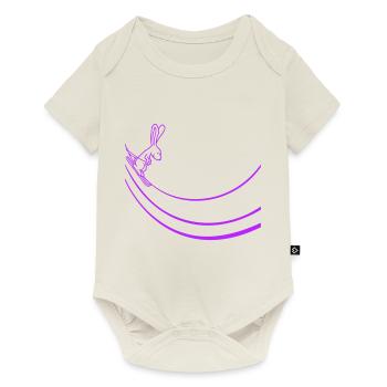 Bunny Ski Bunny Ski Jumping Ramp Skiing Snow - Baby Premium short-sleeve bodysuit - off white - Front