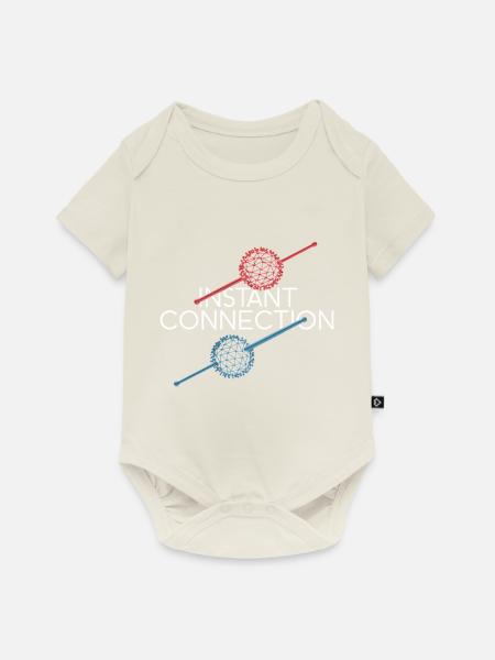Instant Connection Geometric Art Design - Baby Premium Kurzarmbody - Naturweiß