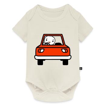 Bird Driving Car Driver Driving License Mobile - Baby Premium short-sleeve bodysuit - off white - Front