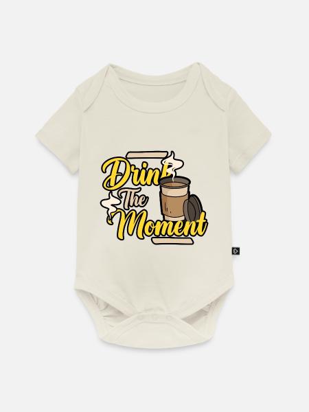 Kaffeepause - Baby Premium Kurzarmbody - Naturweiß