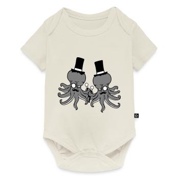 2 Kraken Mr. Sir Hat Monocle Glasses Rich Friends - Baby Premium short-sleeve bodysuit - off white - Front